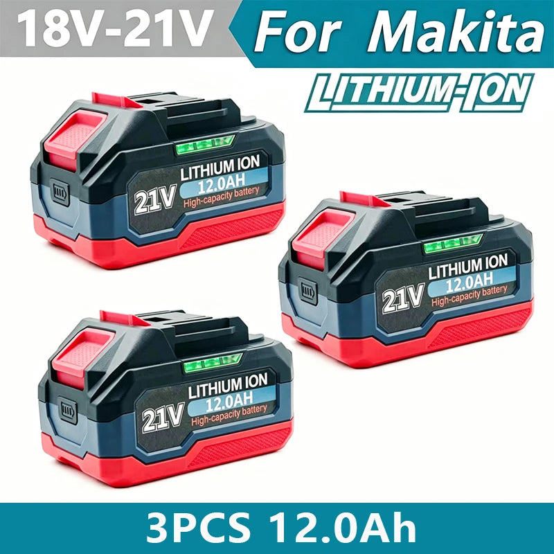21V 6/9/12AH For Makita 18V Battery Power Tools Li-ion Replacement LXT BL1850 BL1860 DDF487 for 18V Screwdriver with BMS -