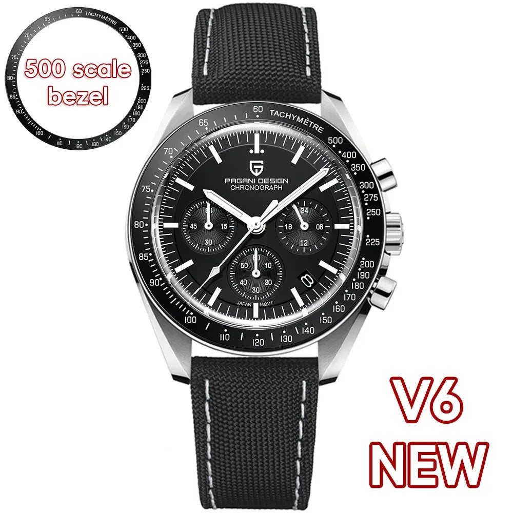 2026 New PAGANI DESIGN 1701 V5 Men's Watches Luxury Quartz Watch Men Sports Speed Chronograph AR Sapphire glass 100M Waterproof