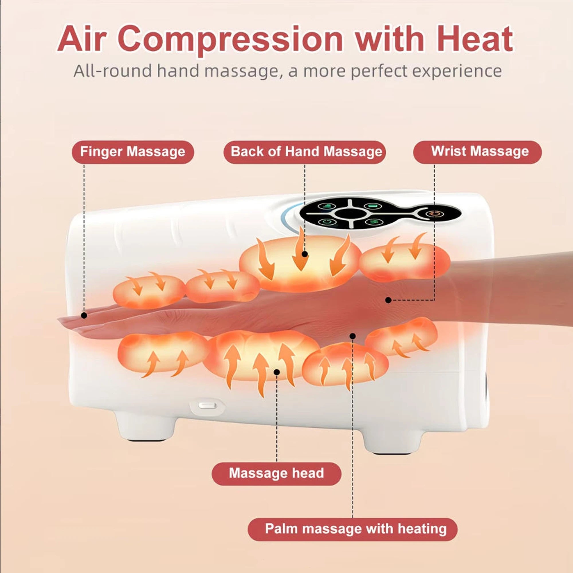 LINGTENG Hand Massager, Cordless Heated Massager, Relax Anytime, Anywhere, Warm and Comfortable, Helps You Unwind Deeply, A Holiday Gift for Home or Office