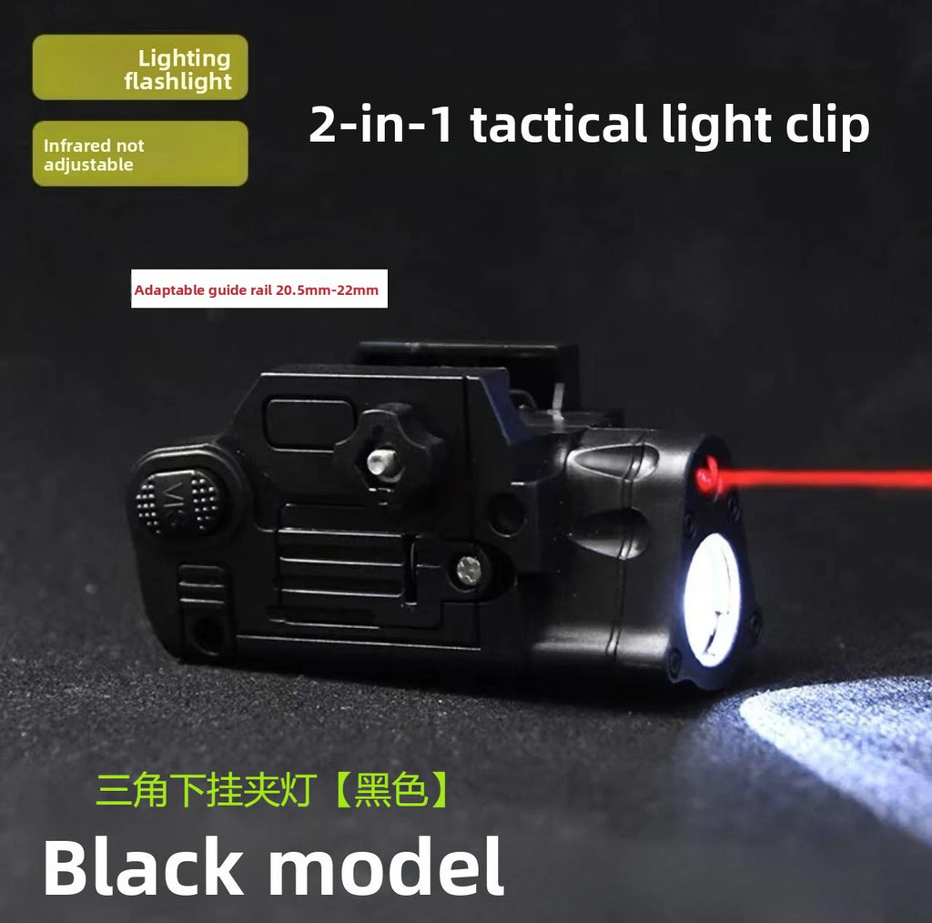 Model Upgrade LED Flashlight Red Laser 2-in-1 Accessory Adjustable Red Beam Universal 20mm Rail Mount Button Battery Powered