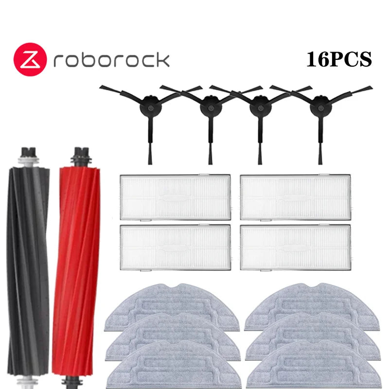 Roborock S8 Pro Ultra S8+ Robot Vacuum Spare Parts Main Side Brushes Mop Cloths HEPA Filters Dust Bags Accessories
