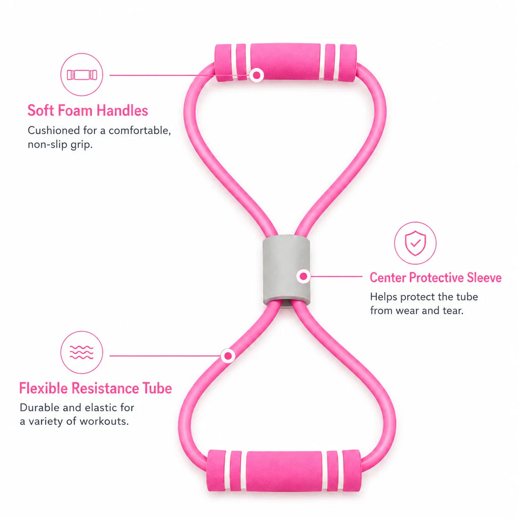 Resistance Bands with Foam Sport At Home Yoga Fitness Accessories Rubber Pull Rope Training and Exercise Gym Equipment for Women