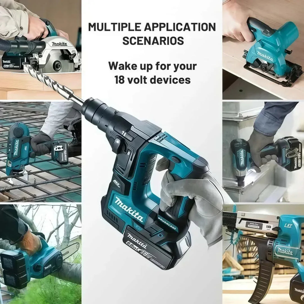 Original Makita 18V BL1860 6Ah Lithium Battery Power Tool Battery Replacement LXT BL1850B BL1840 18V Screwdriver with Battery MA