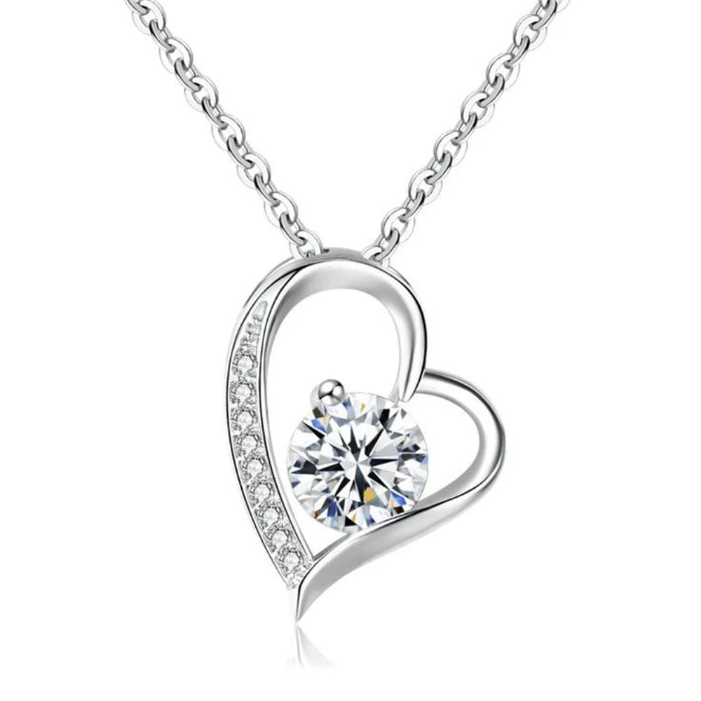 Jewelry To My Love 14K Gold or Silver Forever Love Pendant Necklace Gift For Wife Her Romantic Christmas Birthday Valentine Gift