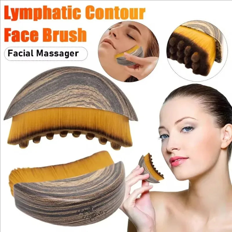 Portable Face Neck Massage Brush Facial Contour Sculpting Tool Skin Relax Massage Accessory For Daily Facial Care