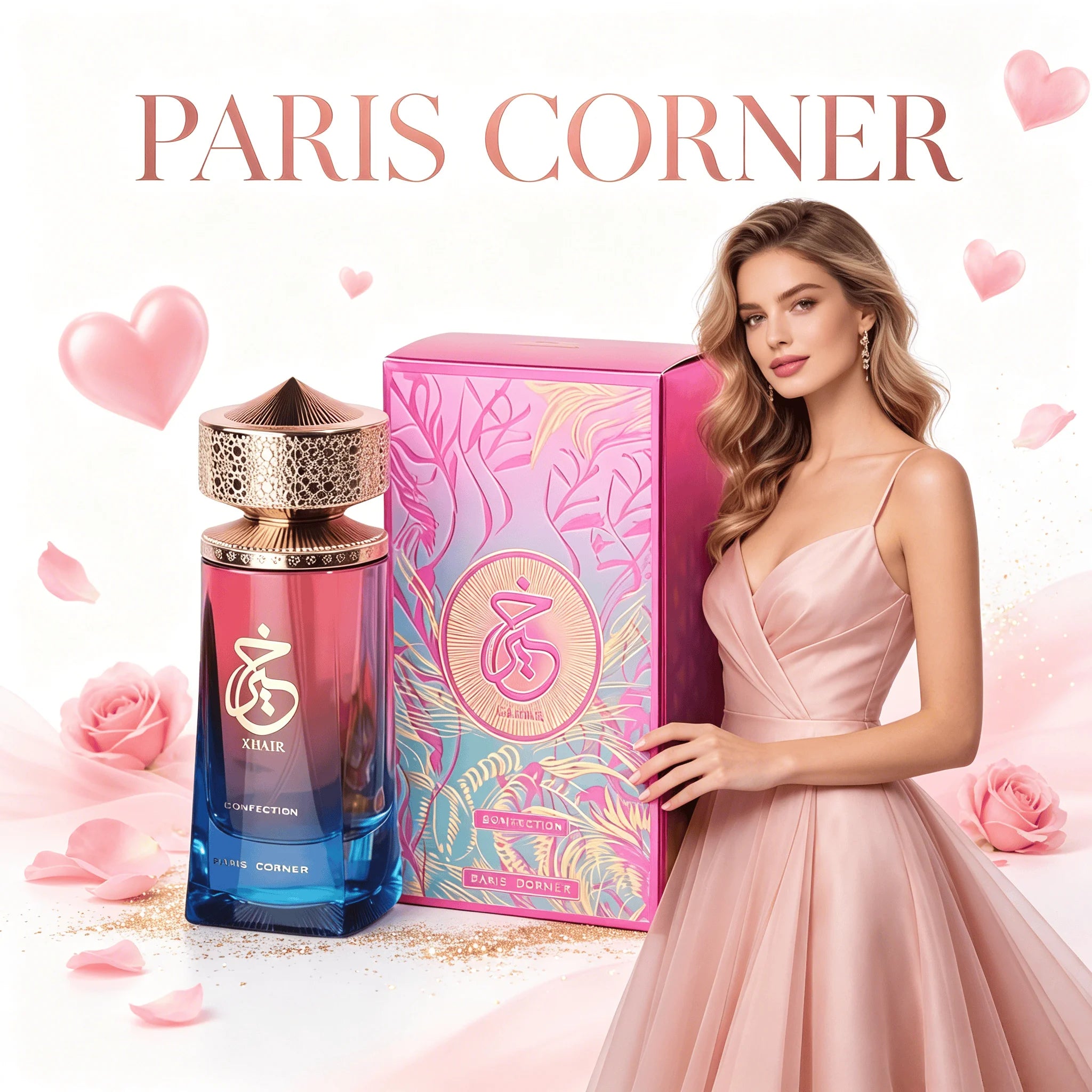 Khair Confection Paris Corner Eau De Parfum 3.4 Oz - Sweet Candy Scent for Men & Women with Elegant Packaging Ideal Holiday Gift Deodorant