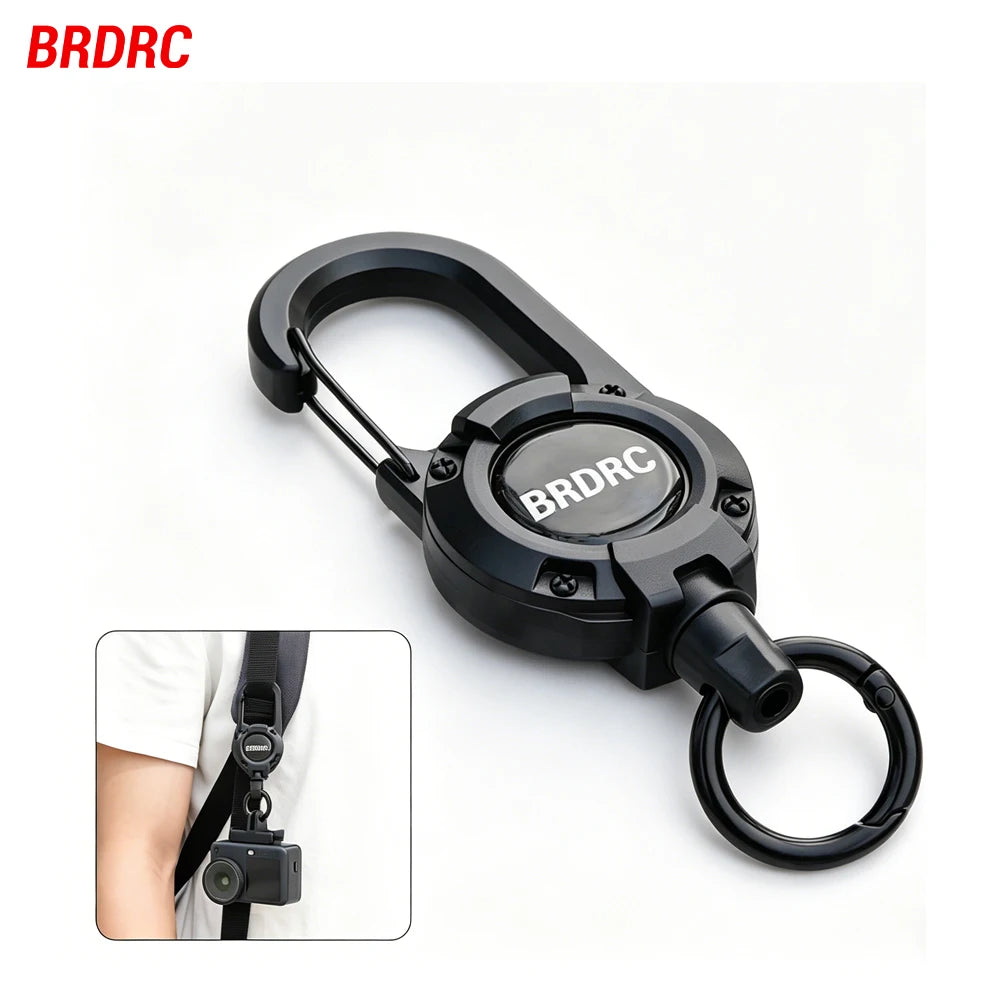 BRDRC Extendable Retractable Holders for DJI Pocket 4 3/Insta360 X5 X4  Lanyard Backpack Buckle Mount Outdoor Headed Clip Buckle