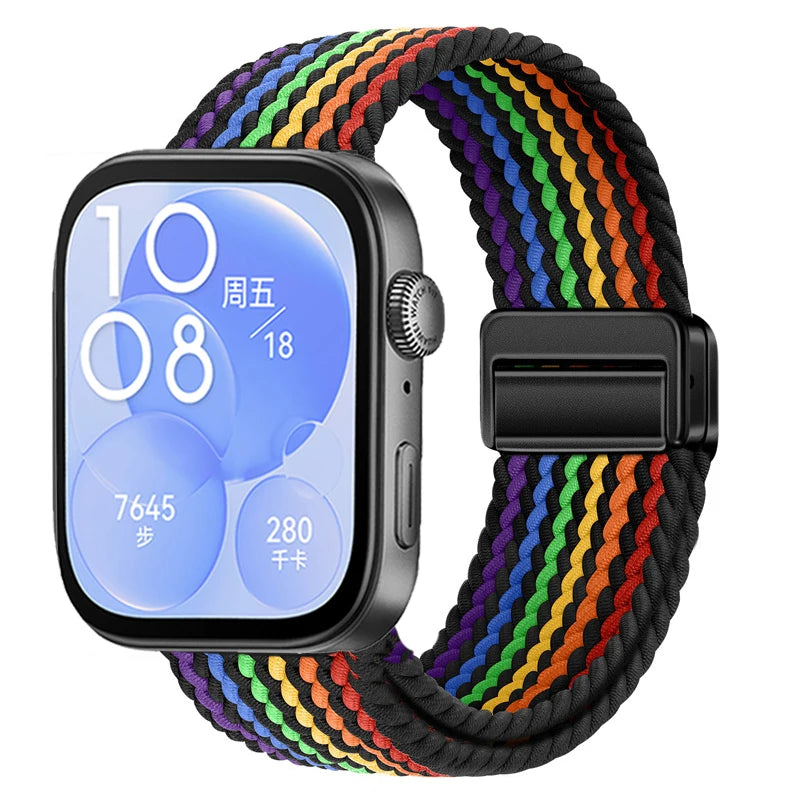 Magnetic Buckle Strap for Huawei Watch Fit 3/4/4 Pro Nylon Loop Bracelet Correa for Huawei Watch Fit 5/Fit 5 Pro Smart Wristband