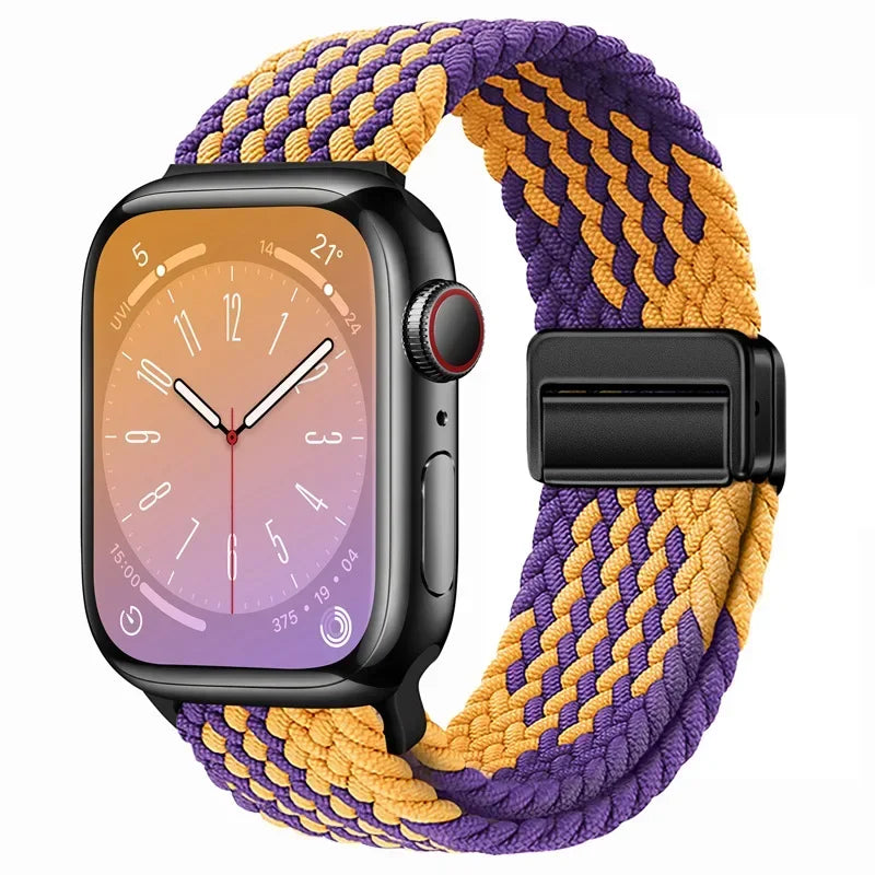 Nylon strap For Apple watch 11 10 42mm 46mm 9 8 7 45mm 41mm Ultra 3/2/1 49mm Magnetic wristband For iWatch 6 5 4 3 SE 44mm 40mm