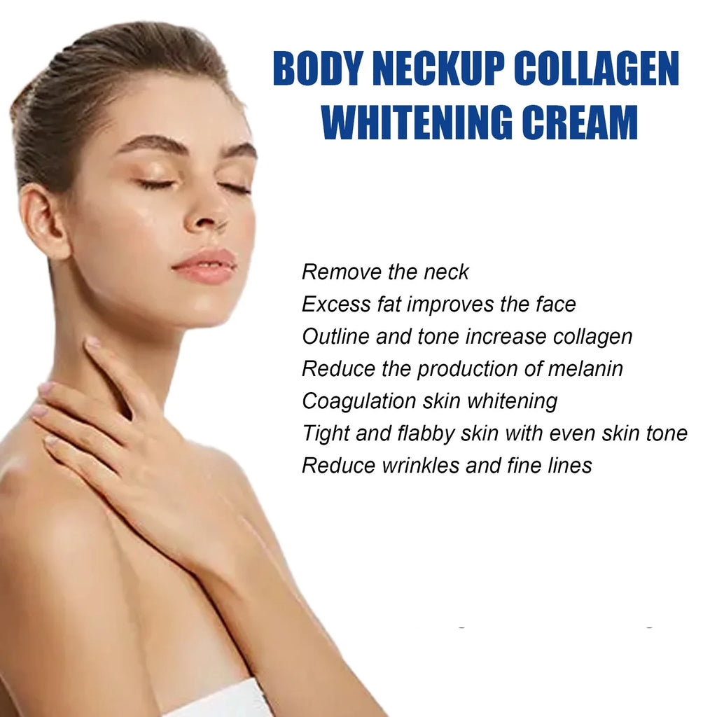 EELHOE Collagen Neck Cream Neckline Moisturizing Tightening Lifting Remove Facial Fine Lines Double Chin Skin Care Products 20g