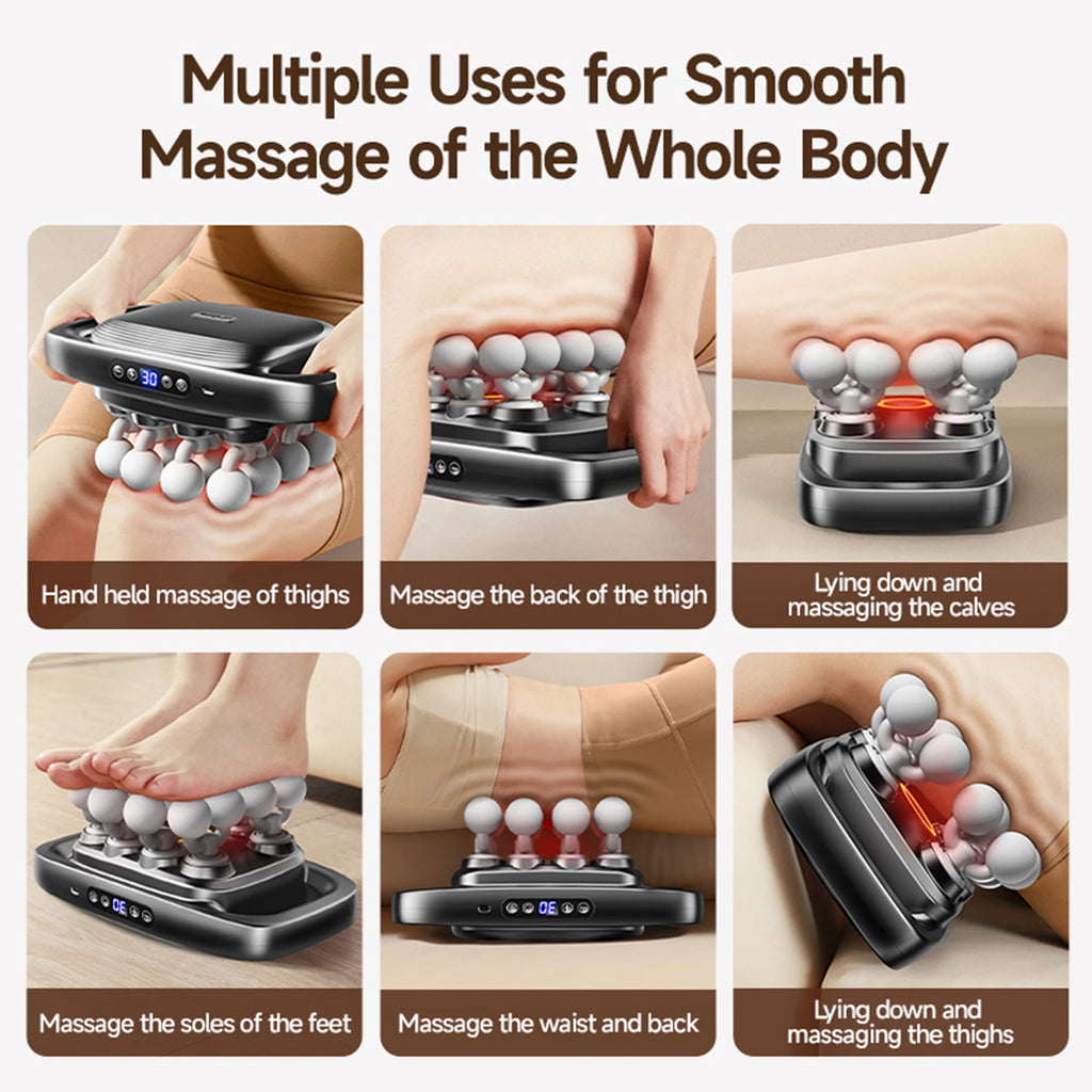 Massager Gun Set Deep Tissue Body Fitness Muscle Electric Relax Massager for Back Shoulders Legs Foot 16 Heads