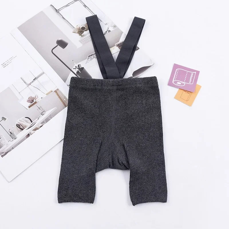 2026 Spring Summer Baby Shorty Tights New Soft Cotton Knit Kids Children Boy Girl Shorts Suspenders Tights