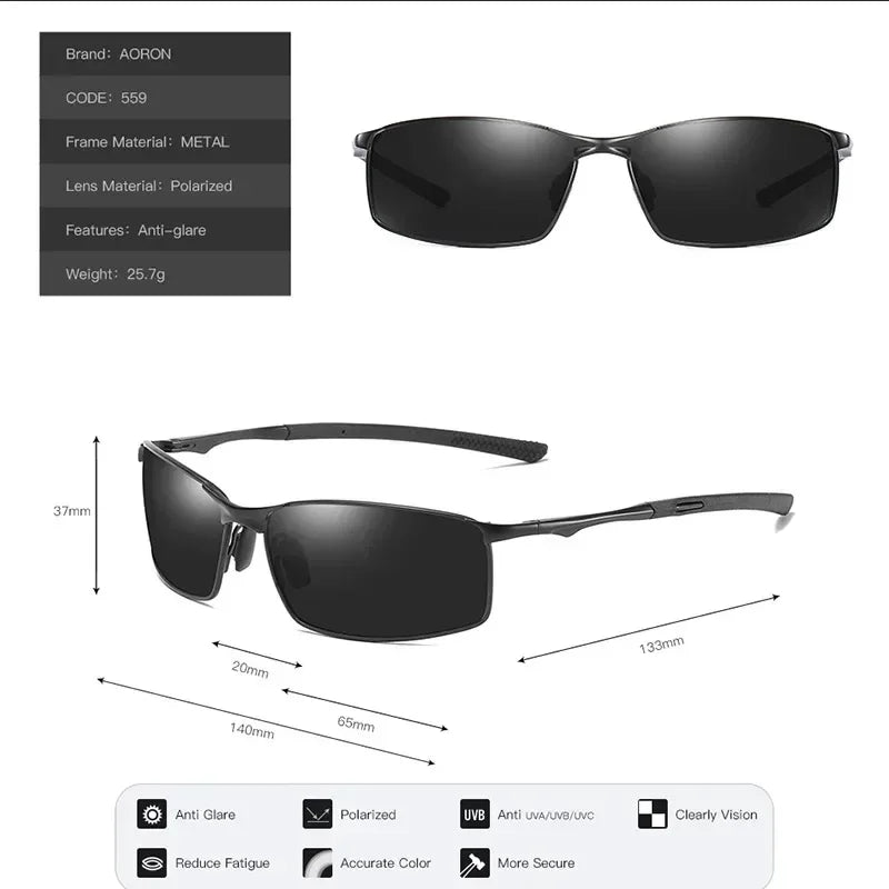 Polarized Sunglasses Fashion and Trend UV Protection Color Changing Driving Glasses for Men