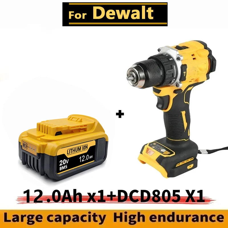 New High-Power for DEWALT 20V/60V Battery DCB200 DCB205 DCB206 * Power Tool 18V Battery 3AH 8AH 12AH 18AH Batteries DCD805