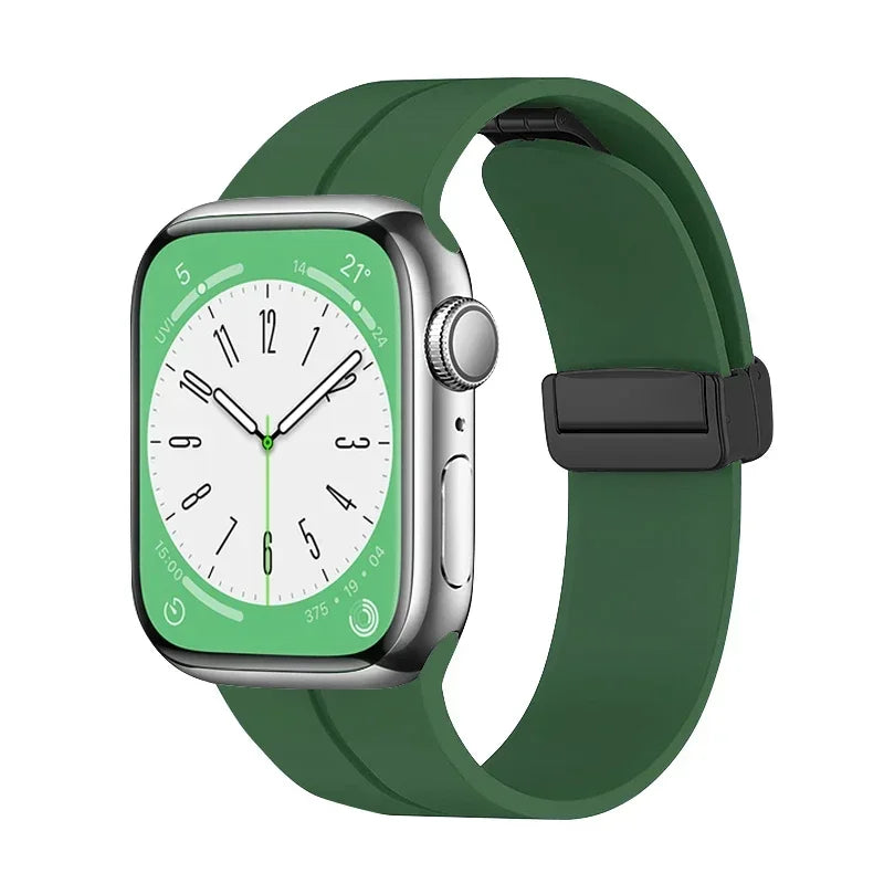 Magnetic Strap For Apple watch ultra band 44mm 45mm 49mm 40mm 41mm 42mm 38mm 45 mm Silicone Bracelet iWatch Series 7 8 se 6 5 3
