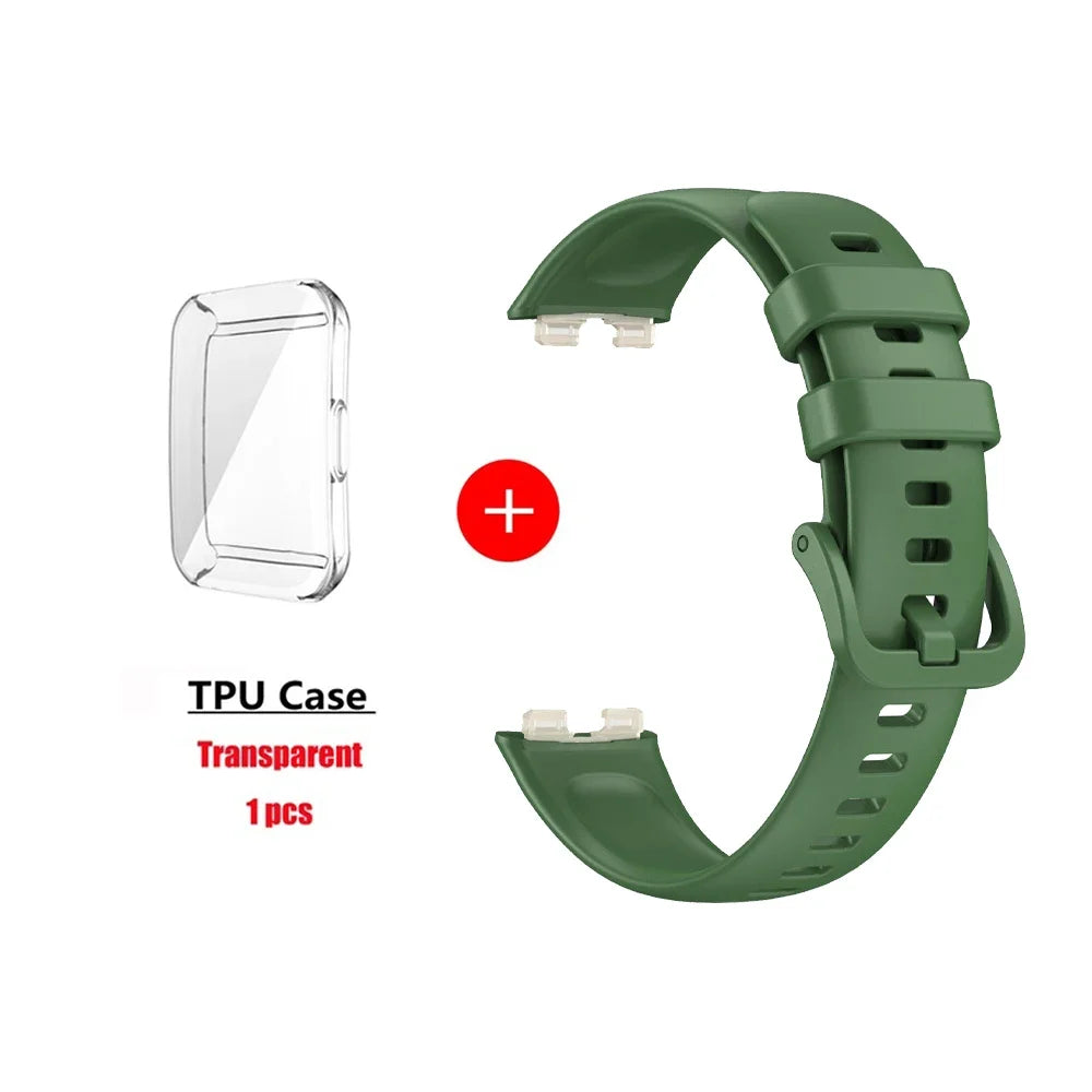 Soft Silicone Strap Case for Huawei Band 10 8 9 Accessories Replacement Bracelet Screen Protector Wristband for Huawei Band9