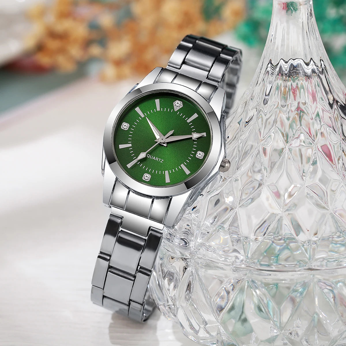 Fashion Rhinestone Women Watches Casual Quartz Wrist Watches For Ladies Clock Reloj Mujer（Without box）