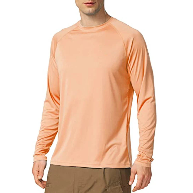 Men's Sun Protection shirts Summer UPF 50+ Long Sleeve Quick Dry Men Shirts Breathable Hiking Fish Performance Tops UV-Proof