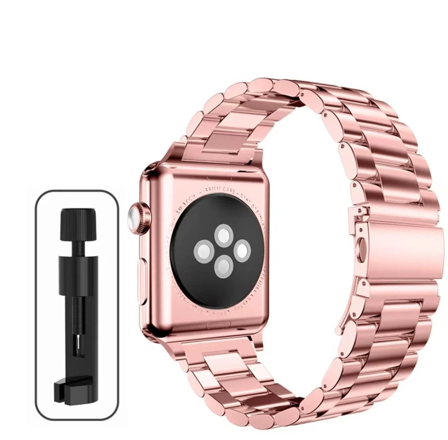 Stainless Steel Strap For Apple Watch Band 45mm Ultra 49mm 41mm 40mm 44mm Strap Metal Bracelet For Iwatch Series 9 10 46mm 42mm
