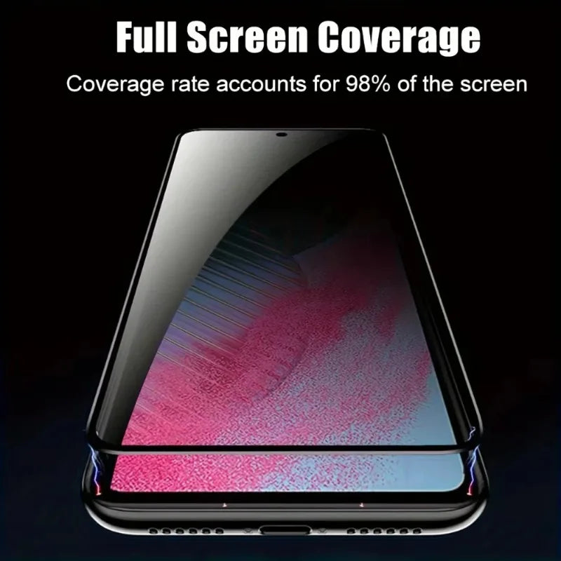 4PCS Full Cover Matte Privacy Screen Protector For iPhone 15 17 16 Pro 13 14 Pro Max 8 7 Plus 16e Air SE XS X XR Anti-Spy Film