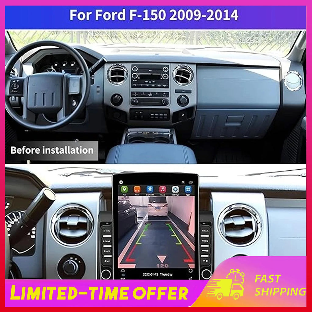 Car Stereo Radio for Ford F150 2009-2014 2+64G 4+64G with Wireless CarPlay Android 9.7'' IPS Touchscreen Wireless GPS WiFi  FM/RDS SWC WiFi Bluetooth Split Screen Bluetooth