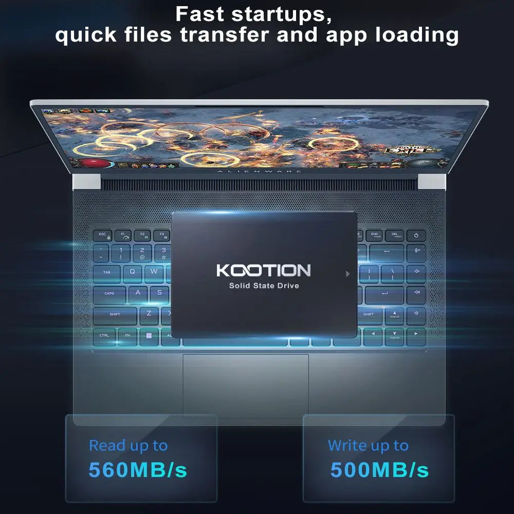 KOOTION SATA SSD Hard Drive 64GB128GB 240GB 256GB 480GB 512GB 2.5Inch SATA3 Disks Internal Hard Drive Hard Disk for PC Laptop
