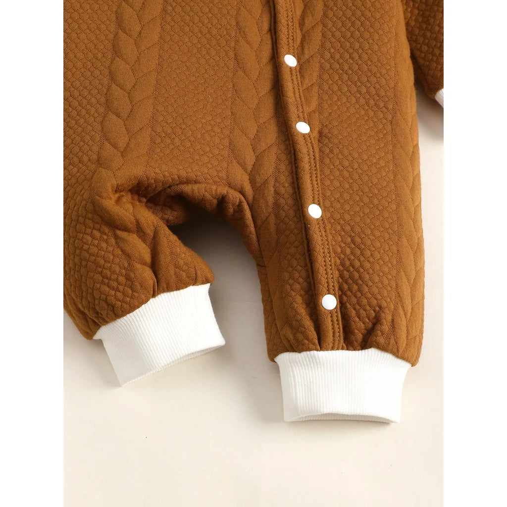 0-6 Months Newborn Baby Boy Clothes Baby Girl Romper Bear Knitted Long Sleeves Bodysuit Infant Baby Boy Jumpsuit Outfit