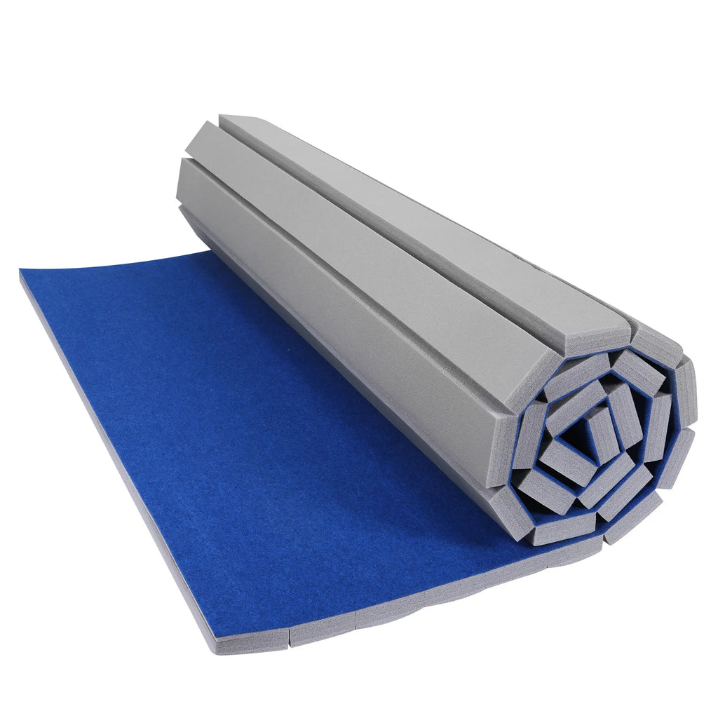 Gymnastics Tumbling Mats 118.11x70.87x1.57in Roll-Up Carpet Training Floor with Grippy Surface for MMA Cheerleading and Fitness