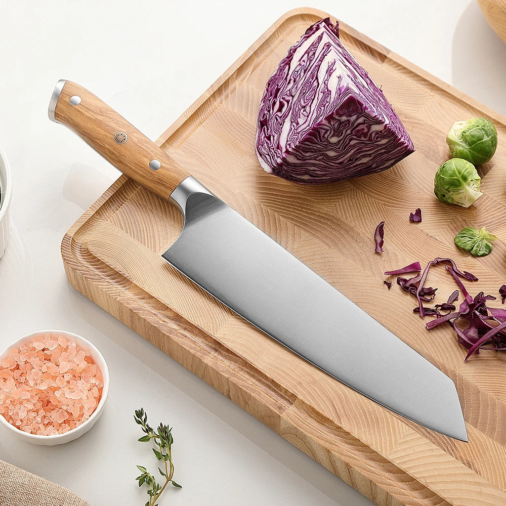 XINZUO 8.3 Inches Bunka Knife Super Sharp Kitchen Knife With High Quality Olive Wood Handle Household Tools Fine Workmanship