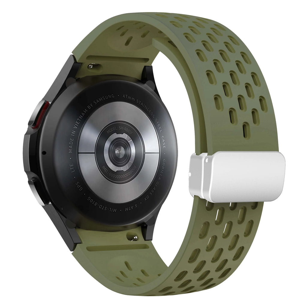 Silicone Strap for Samsung Galaxy Watch 7 6 5 4 40mm 44mm 5Pro 45mm Magnetic Buckle Band 6 Classic 43mm 47mm No Gaps Bracelet