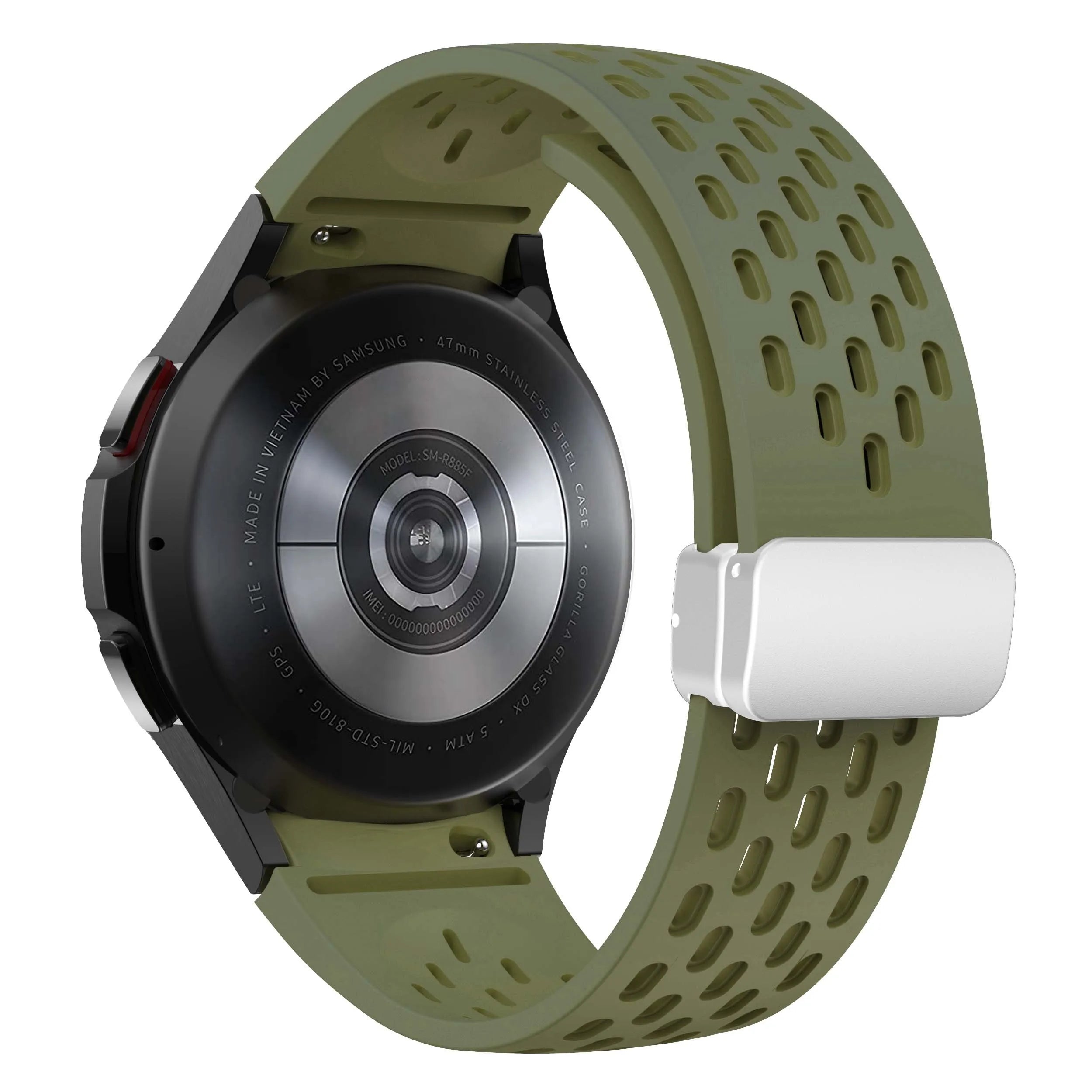 Silicone Strap for Samsung Galaxy Watch 7 6 5 4 40mm 44mm 5Pro 45mm Magnetic Buckle Band 6 Classic 43mm 47mm No Gaps Bracelet