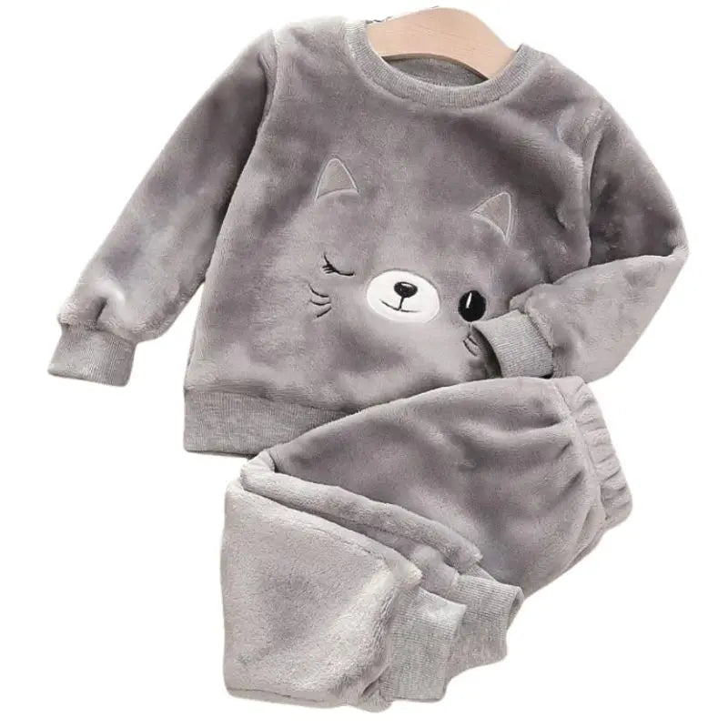 Boy's Clothing 2pcs Set Grey Baseball Hoodie Suit Infants Toddlers Car Print Pattern Cardigan And Pants Sets Casual Sportswear