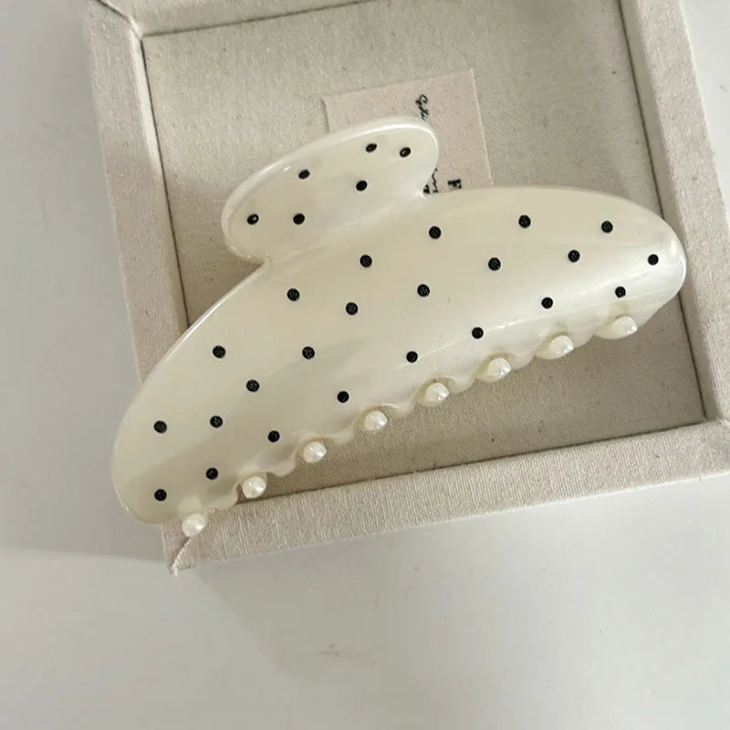 New Polka Dot Hair Grip Clips Exquisite Daily Styling Firm Hold for Various Hairstyles All Seasons Playful Hair Accessory