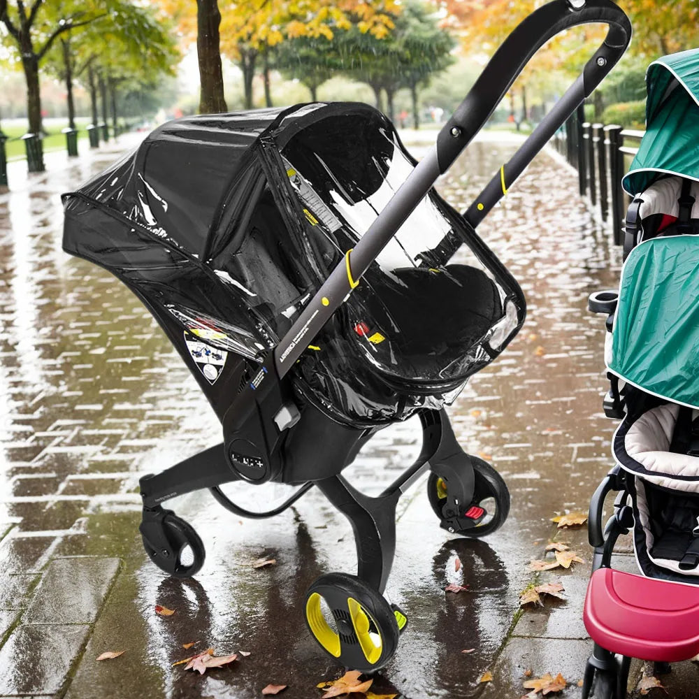Baby Stroller 3 in 1 Raincoat Vision Rain cover Seat Cushion Sunshade Shoulder Pads For Doona & FooFoo Baby Stroller Accessories