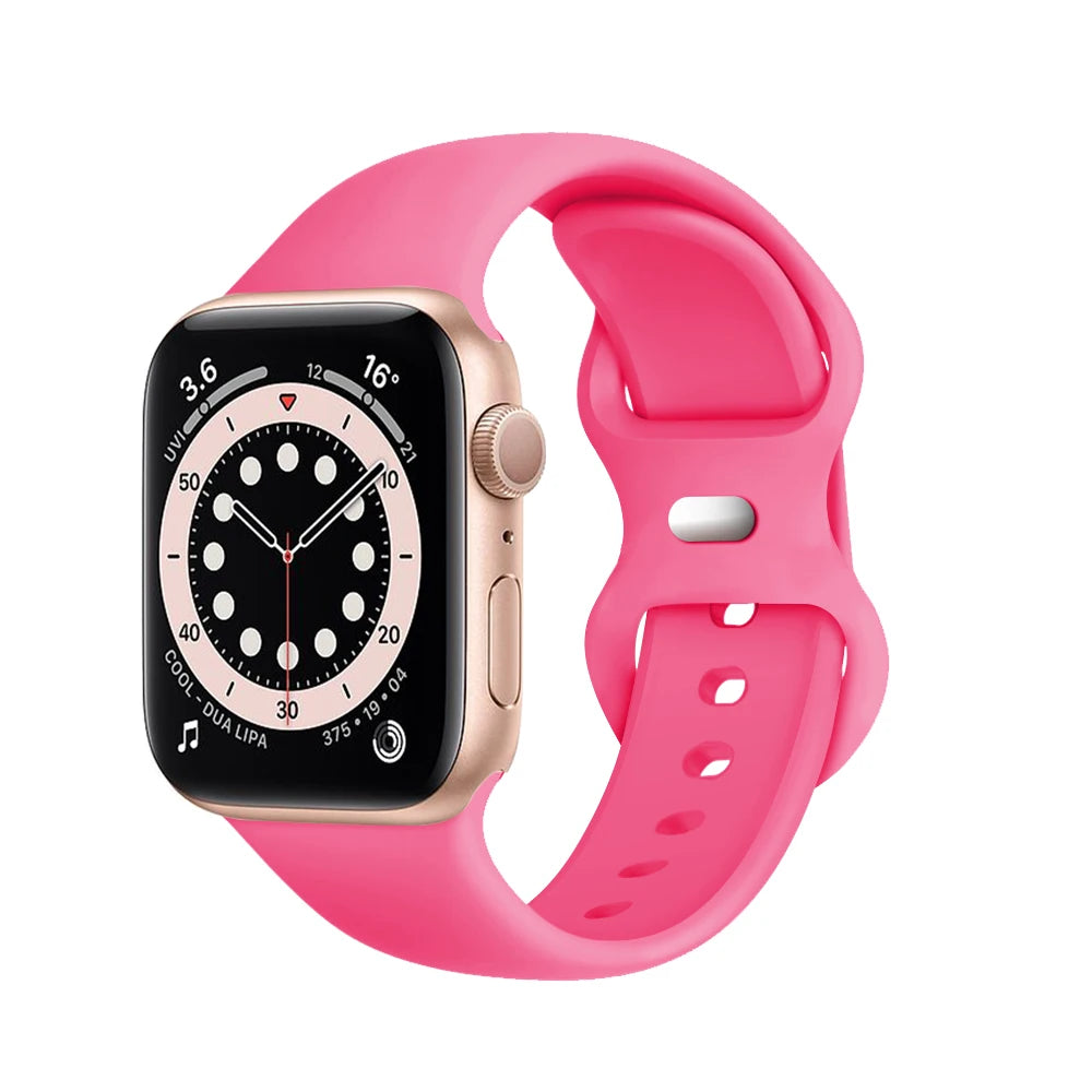 Silicone Strap for Apple Watch Band Ultra 49mm 45/44/42mm Watchbands 41/40mm iwatch Rubber Sport Bracelet on iWatch Series 76543
