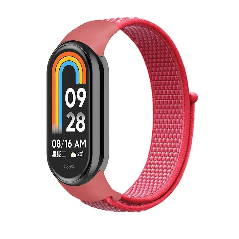Nylon Loop Strap For Xiaomi Mi Band 8 7 6 5 4 3 Bracelet SmartWatch Wristband Replacement Sport Pulsera Watchband Miband 8 NFC