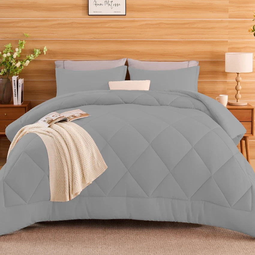 King Size Cooling Comforter Set - 2/3 Piece All-Season Bedding Set, Soft Breathable Lightweight Bedding with 1 Comforter and 1 or 2 Matching Pillow Shams, Easy Care, Ideal Holiday Gift