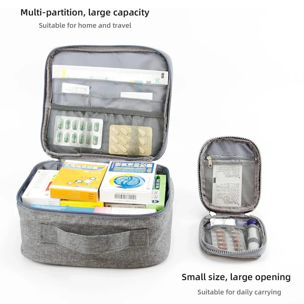 Family First Aid Kit Portable Outdoor Travel Storage Bag Household Large Capacity Layered Medicine Storage Bag