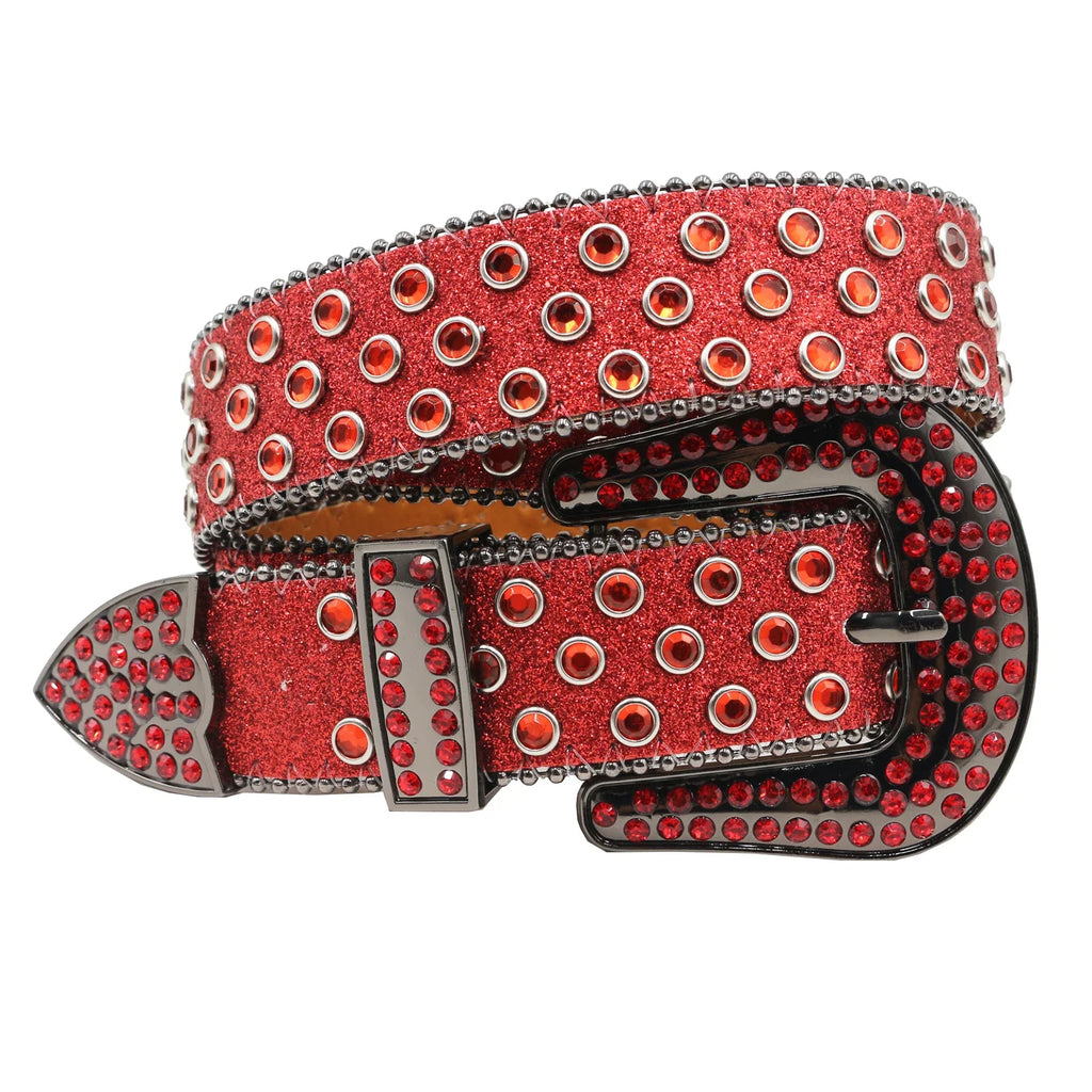 Hot Rhinestone Belts Studded Skull Lether Belts for Women Luxury Designer Brand Strap For Jeans Suppliers White Black
