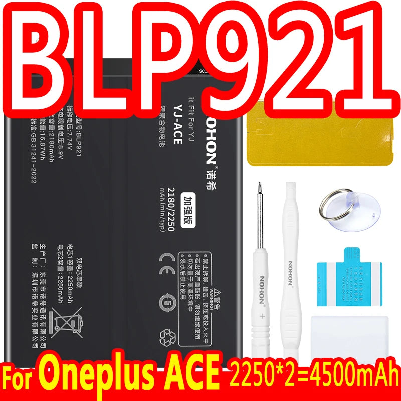 NOHON Battery For Oneplus 10 Pro 9 8 7 6 5 8T 7T 6T 5T 9RT 9R 10R Battery For One Plus BLP899 BLP827 BLP699 BLP685 BLP801 BLP861