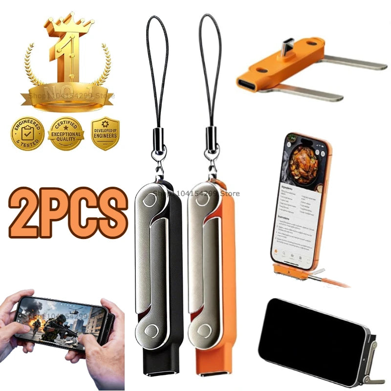 240W Charge Wire Bracket with Invisible Support Foldable Phone Holder USB Type C Flat Charger Charging Cable C Kick Cable Stand