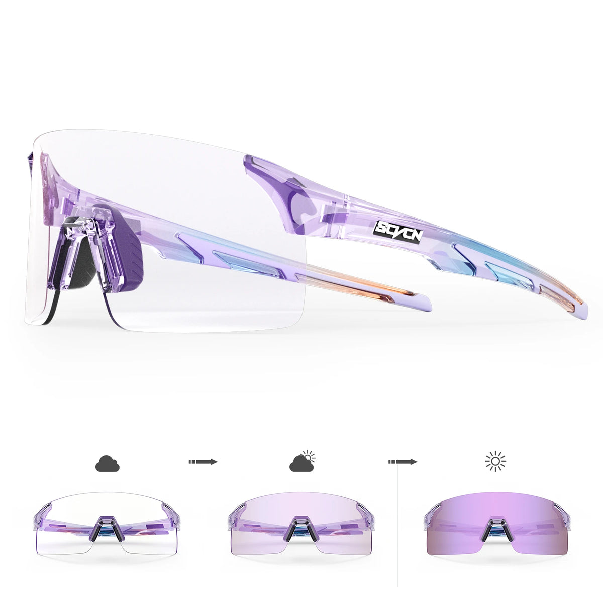 SCVCN Photochromic Sunglasses Outdoor Sports Bike Cycling Glasses Man MTB Climbing Glasses Eyewear Women Driving Bicycle Goggles