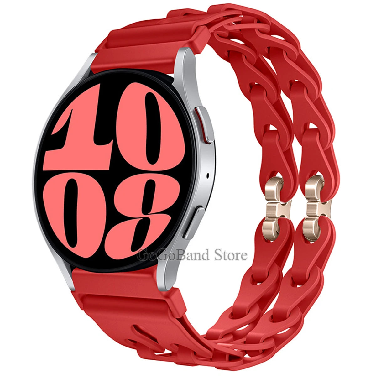 22mm 20mm Chain Strap for Samsung Galaxy Watch 7 6 5 4 6Classic Silicone Band for Huawei GT4 3Pro for Amazfit GTR 4/GTS Bracelet