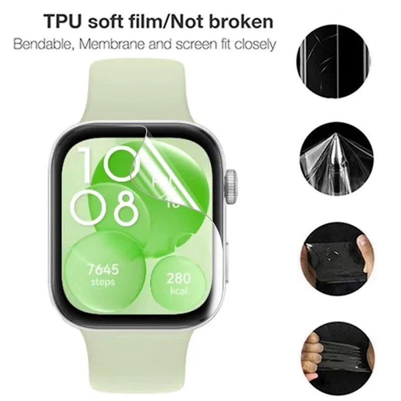 5PCS Screen Protector For Huawei Watch Fit 3 Fit 4 Pro Anti Scratch Clear TPU Hydrogel Film for Huawei Fit4 Watch Accessories