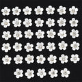 40pcs Imitation Pearl Flower-shaped Rhinestone Buttons for Jewelry Making Decorative Hat Clothes DIY Craft Sewing Accessories