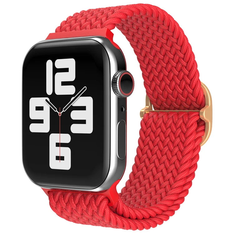 Braided Loop Strap For Apple Watch Ultra Band 49mm 44 45mm 42mm 41mm Nylon Elastic Belt Bracelet iWatch Series 9 8 7 6 5 4 SE 3