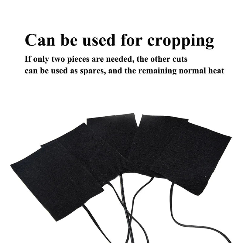 USB Charging Clothing Heating Pad 45℃-65℃ Vest Heater Winter Warm Camping Hiking Ski Cycling Pants Carbon Fiber Heated Pads