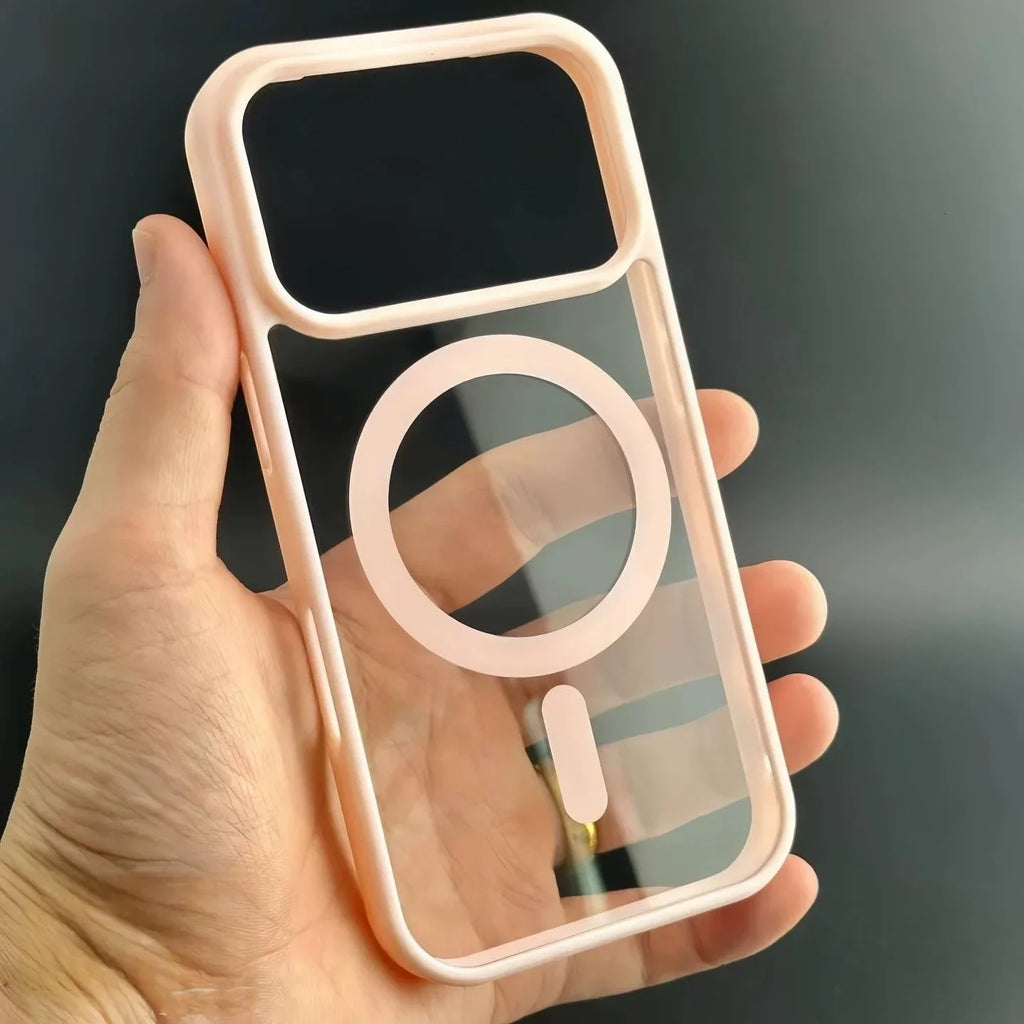 Fashion for Magsafe Wireless Charge Phone Case for IPhone 18 17 Air 16 15 14 Plus 13 12 Pro Max Transparent Acrylic Back Cover