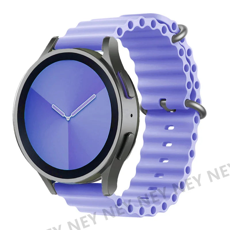Ocean watch band For Samsung Galaxy Watch7 6 4-classic/5-Pro/active 2/Gear Silicone 22mm 20mm Bracelet Huawei GT 2 3 pro strap