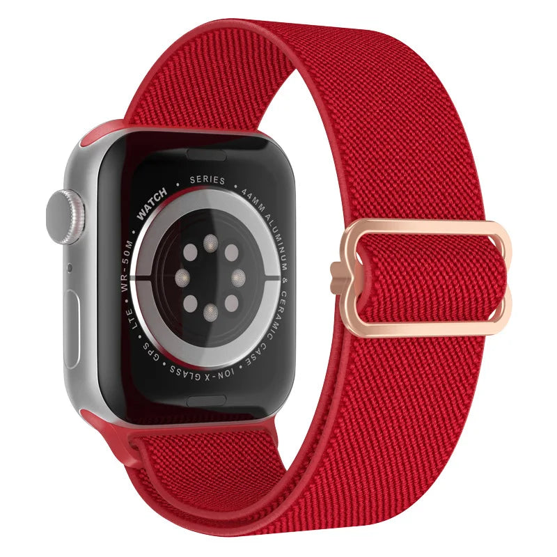 Scrunchie Strap for Apple watch Ultra 49mm band 45mm 44/46mm 41mm Adjustable Nylon Loop bracelet iWatch serie se 6 7 8 9 10 11